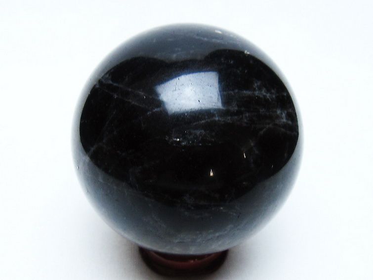 モリオン 純天然 黒水晶 丸玉 57mm [t643-5213] 3枚目