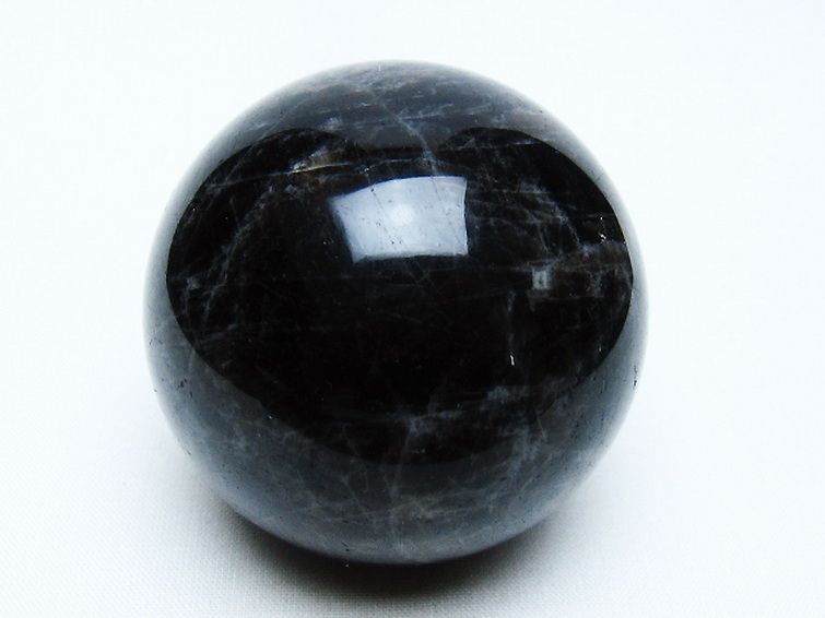 モリオン 純天然 黒水晶 丸玉 57mm [t643-5223] 1枚目