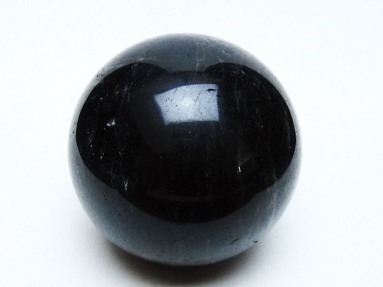 モリオン 純天然 黒水晶 丸玉 67mm [t643-5245] 1枚目