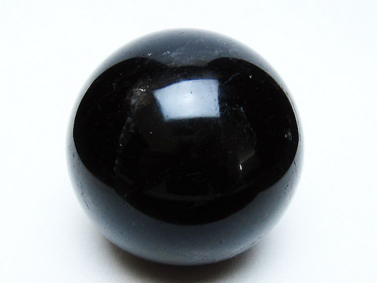 モリオン 純天然 黒水晶 丸玉 70mm [t643-5246] 1枚目