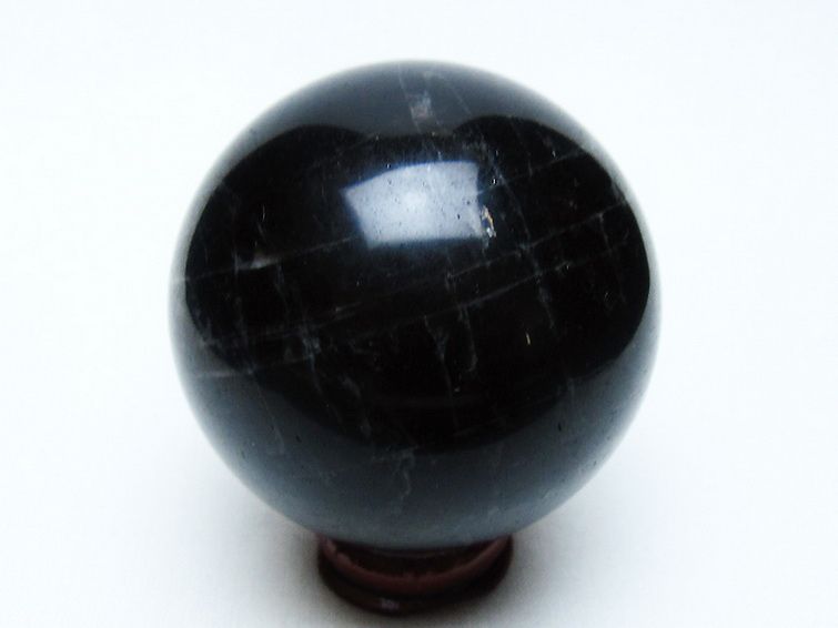 モリオン 純天然 黒水晶 丸玉 54mm [t643-5265] 3枚目