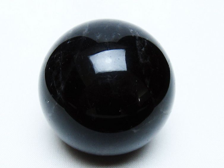 モリオン 純天然 黒水晶 丸玉 51mm [t643-5271] 1枚目