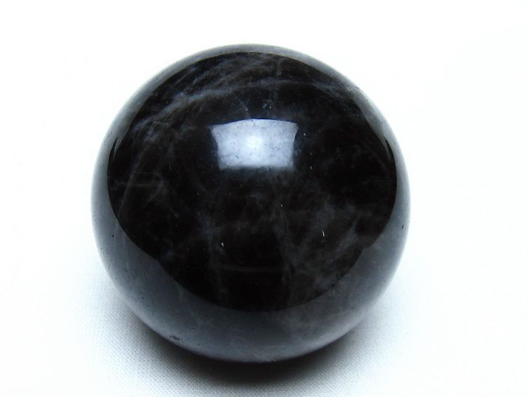 モリオン 純天然 黒水晶 丸玉 53mm [t643-5376] 1枚目