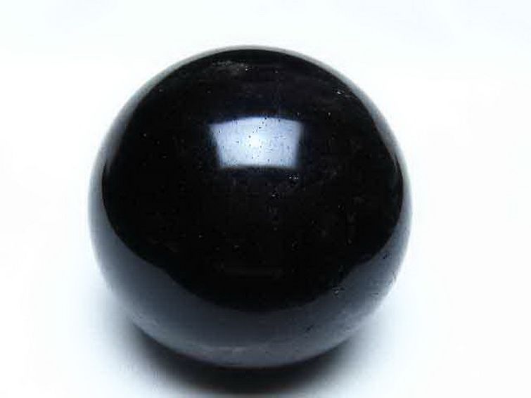 モリオン 純天然 黒水晶 丸玉 70mm [t643-5457] 1枚目
