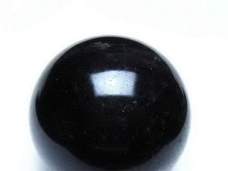 モリオン 純天然 黒水晶 丸玉 70mm [t643-5457] 2枚目