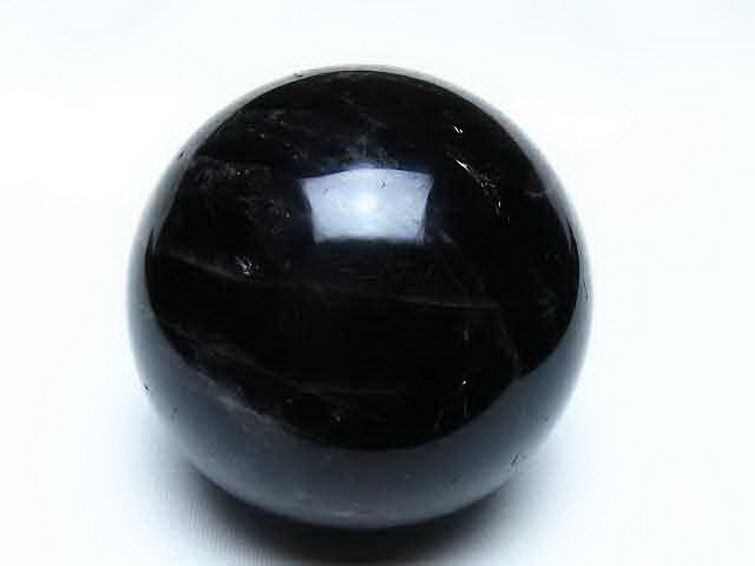 モリオン 純天然 黒水晶 丸玉 70mm [t643-5460] 1枚目