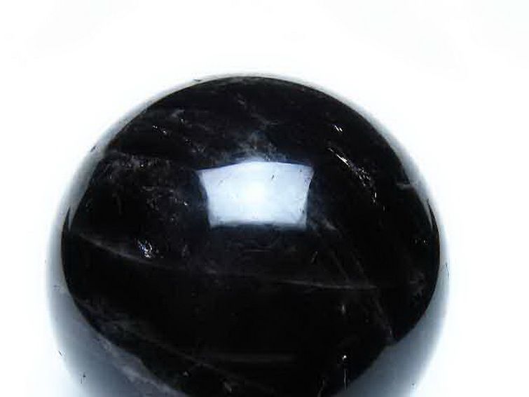 モリオン 純天然 黒水晶 丸玉 70mm [t643-5460] 2枚目