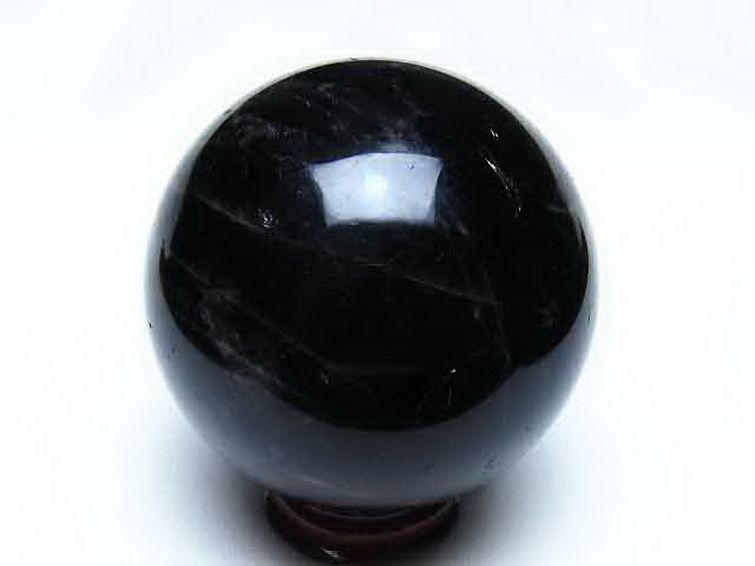 モリオン 純天然 黒水晶 丸玉 70mm [t643-5460] 3枚目