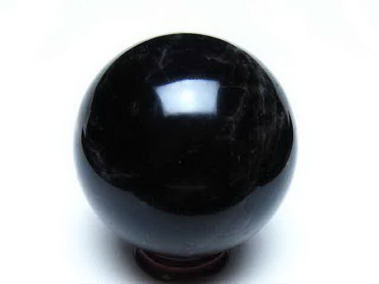 モリオン 純天然 黒水晶 丸玉 72mm [t643-5464] 3枚目