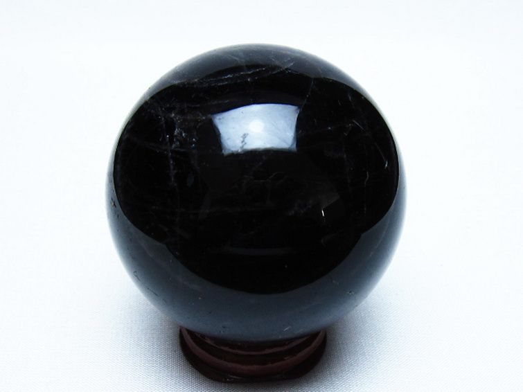 モリオン 純天然 黒水晶 丸玉 63mm [t643-5537] 3枚目