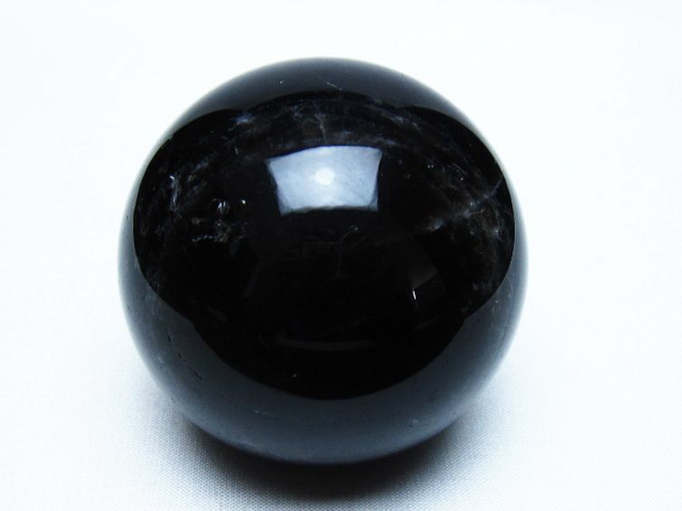 モリオン 純天然 黒水晶 丸玉 65mm [t643-5541] 1枚目