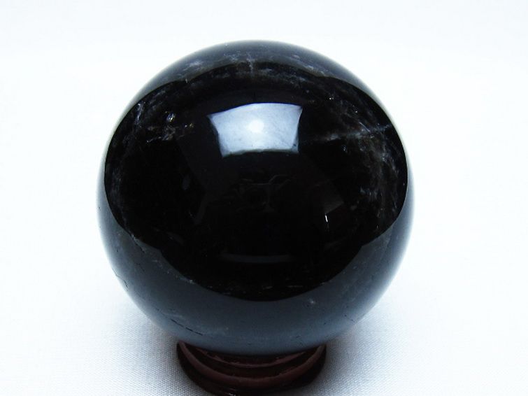 モリオン 純天然 黒水晶 丸玉 65mm [t643-5541] 3枚目