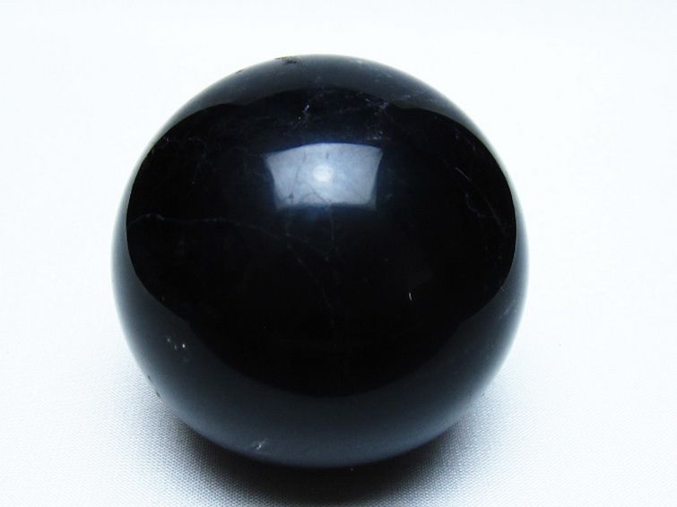 モリオン 純天然 黒水晶 丸玉 66mm [t643-5544] 1枚目