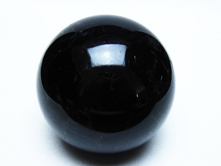 モリオン 純天然 黒水晶 丸玉 70mm [t643-5546] 1枚目