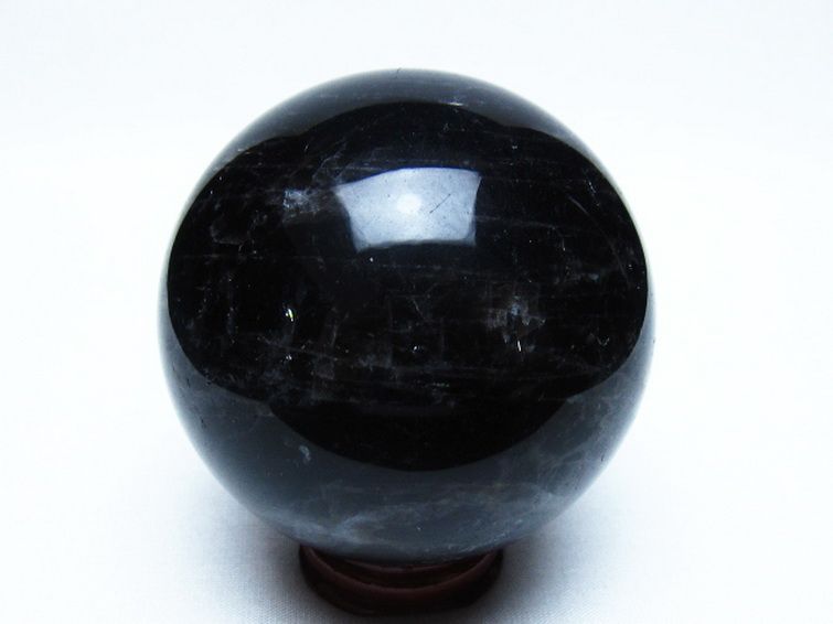モリオン 純天然 黒水晶 丸玉 75mm [t643-5548] 3枚目