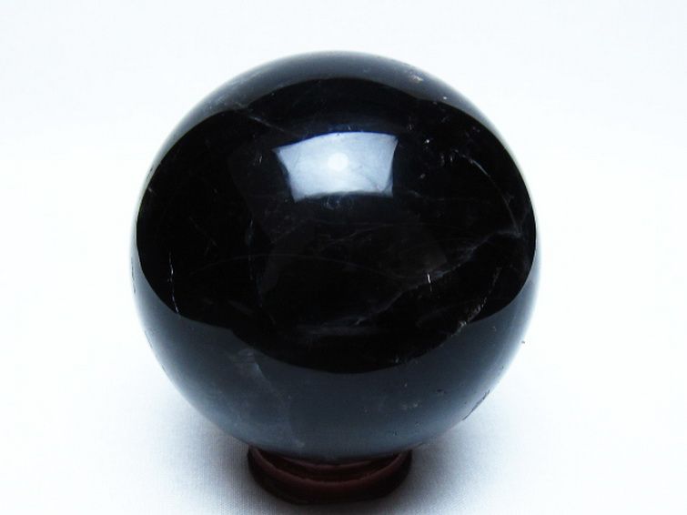 モリオン 純天然 黒水晶 丸玉 77mm [t643-5549] 3枚目