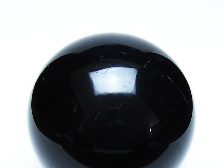 モリオン 純天然 黒水晶 丸玉 78mm [t643-5553] 2枚目