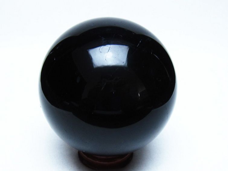モリオン 純天然 黒水晶 丸玉 78mm [t643-5553] 3枚目