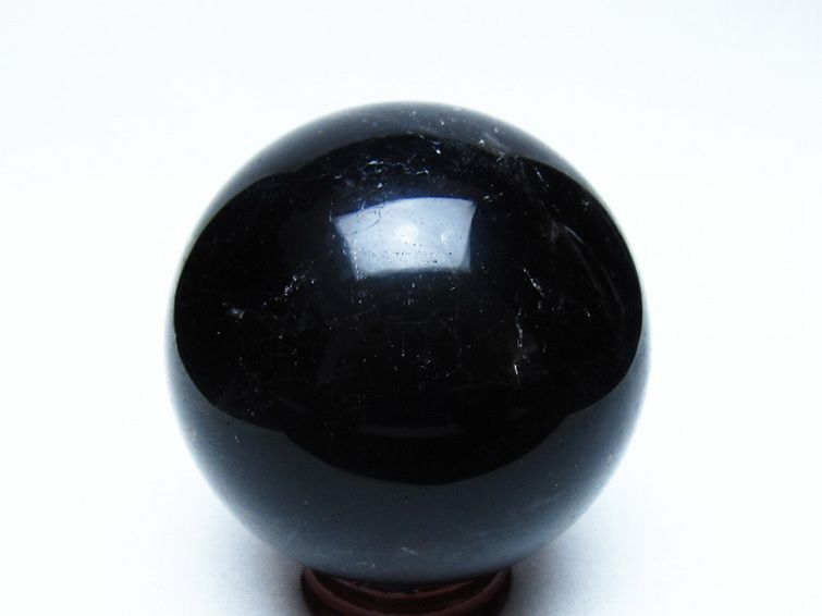 モリオン 純天然 黒水晶 丸玉 72mm [t643-5559] 3枚目