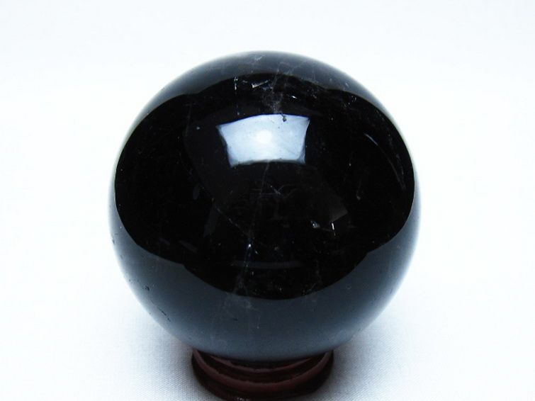 モリオン 純天然 黒水晶 丸玉 68mm [t643-5561] 3枚目