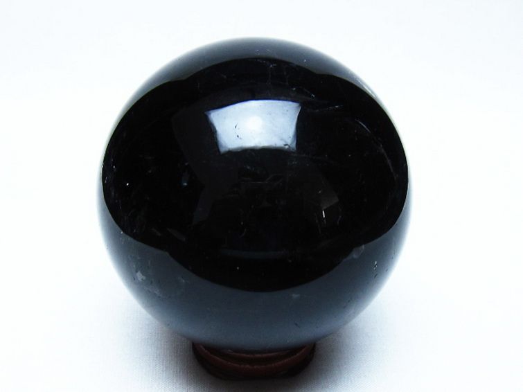 モリオン 純天然 黒水晶 丸玉 78mm [t643-5567] 3枚目