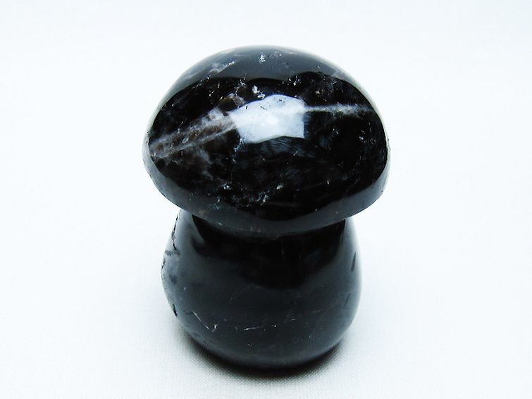 モリオン 純天然 黒水晶 きのこ 置物[T653-4108] 3枚目