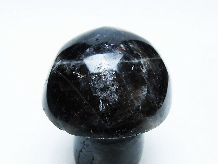 モリオン 純天然 黒水晶 きのこ 置物[T653-4113] 2枚目