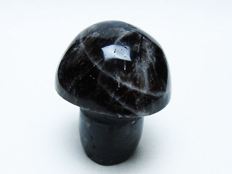 モリオン 純天然 黒水晶 きのこ 置物[T653-4113] 3枚目