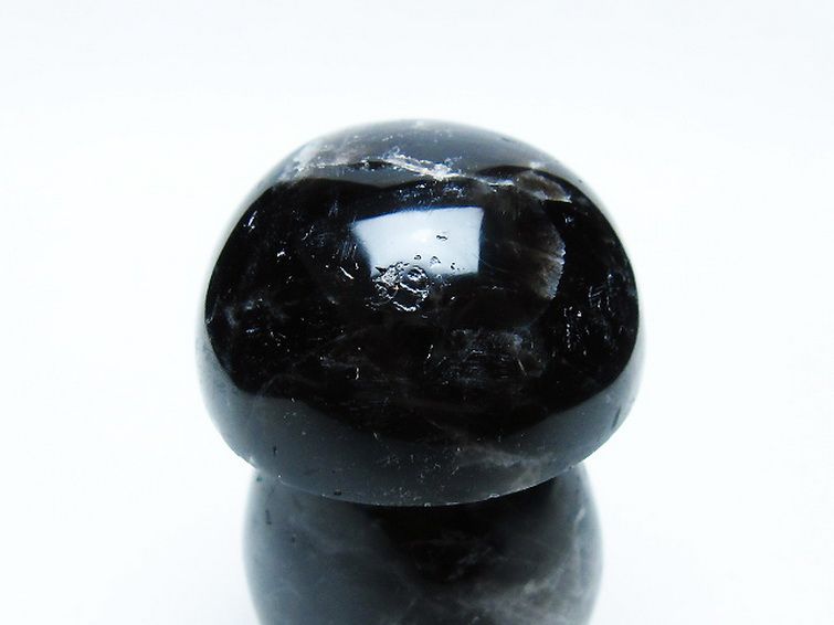モリオン 純天然 黒水晶 きのこ 置物[T653-4116] 2枚目