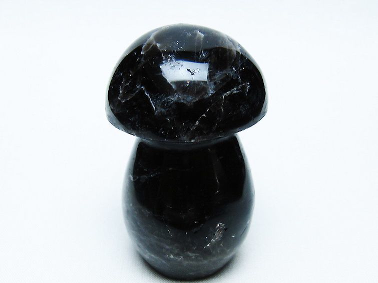 モリオン 純天然 黒水晶 きのこ 置物[T653-4116] 3枚目