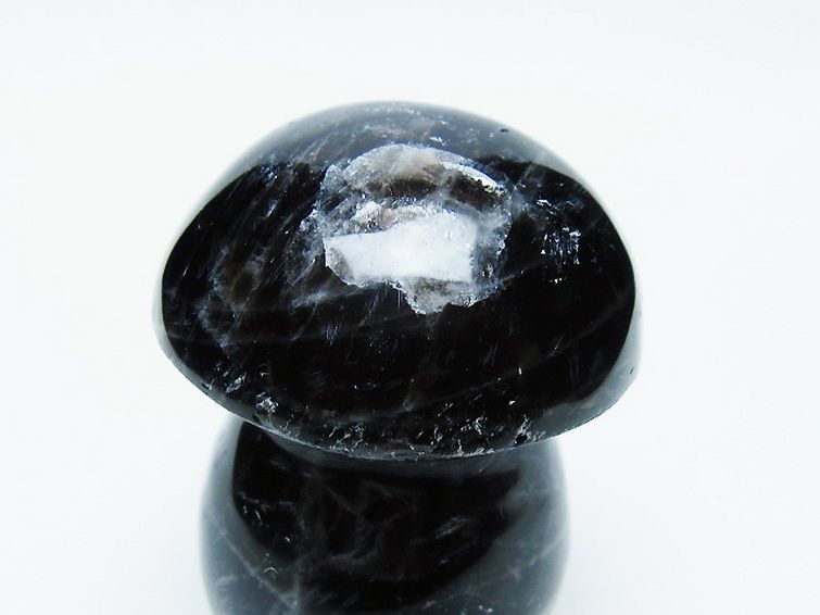 モリオン 純天然 黒水晶 きのこ 置物[T653-4119] 2枚目