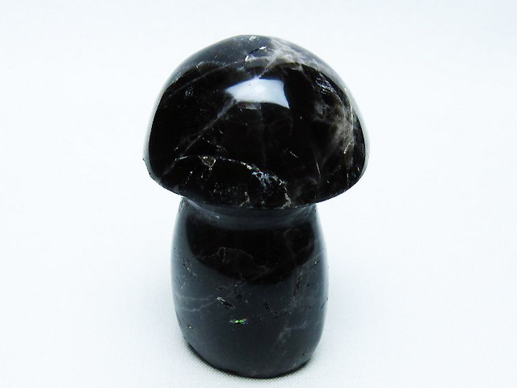モリオン 純天然 黒水晶 きのこ 置物[T653-4125] 3枚目