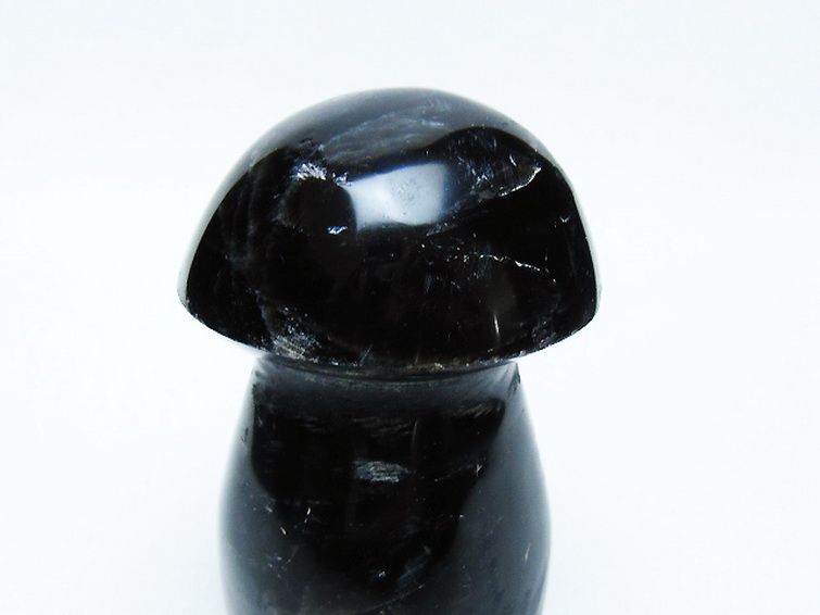 モリオン 純天然 黒水晶 きのこ 置物[T653-4158] 2枚目