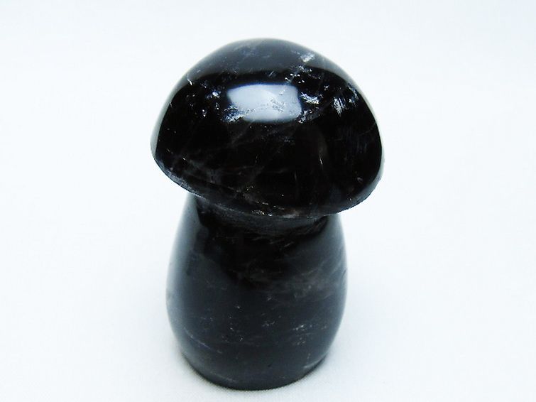 モリオン 純天然 黒水晶 きのこ 置物[T653-4158] 3枚目