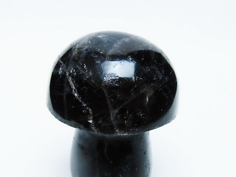 モリオン 純天然 黒水晶 きのこ 置物[T653-4159] 2枚目