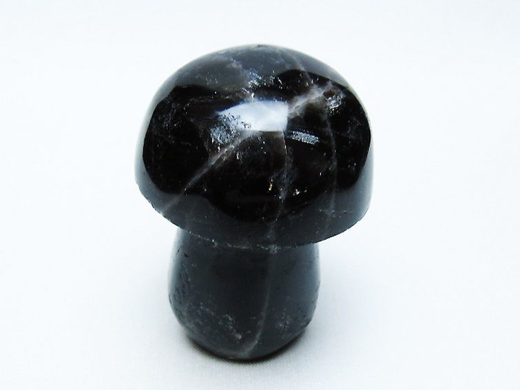 モリオン 純天然 黒水晶 きのこ 置物[T653-4159] 3枚目