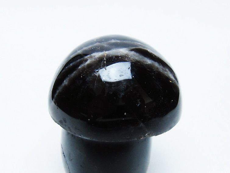 モリオン 純天然 黒水晶 きのこ 置物[T653-4172] 2枚目