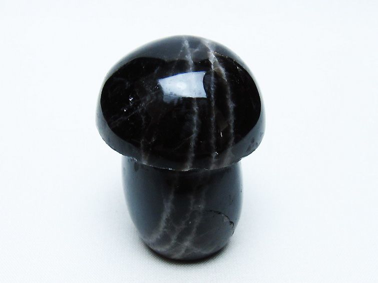 モリオン 純天然 黒水晶 きのこ 置物[T653-4172] 3枚目