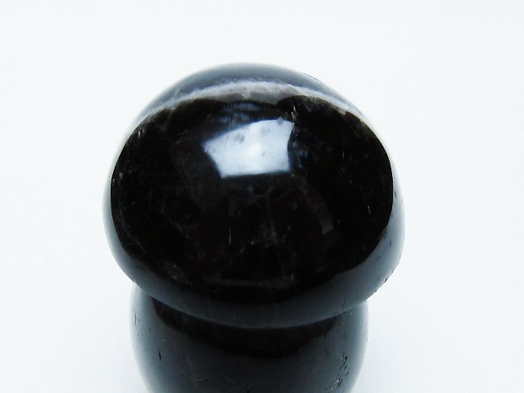 モリオン 純天然 黒水晶 きのこ 置物[T653-4178] 2枚目