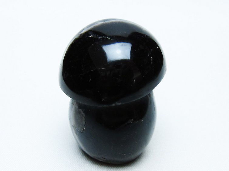 モリオン 純天然 黒水晶 きのこ 置物[T653-4178] 3枚目