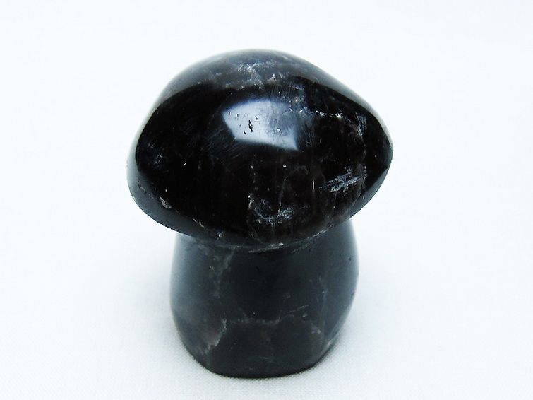 モリオン 純天然 黒水晶 きのこ 置物[T653-4182] 3枚目