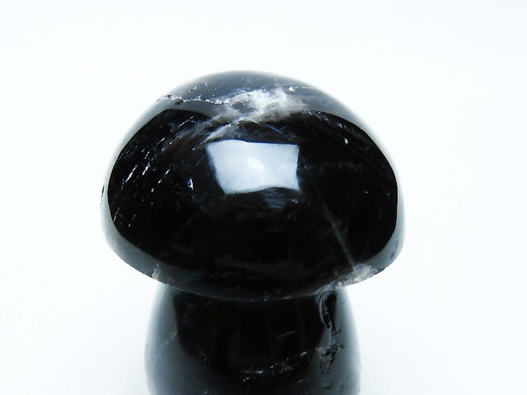 モリオン 純天然 黒水晶 きのこ 置物[T653-4184] 2枚目
