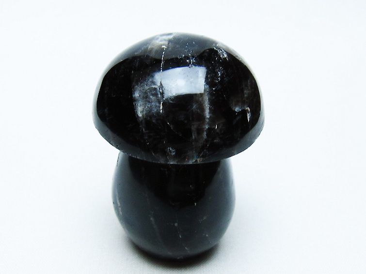 モリオン 純天然 黒水晶 きのこ 置物[T653-4184] 3枚目