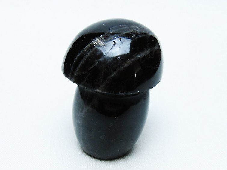 モリオン 純天然 黒水晶 きのこ 置物[T653-4186] 3枚目