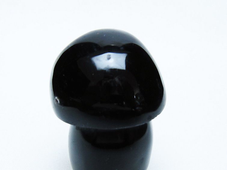 モリオン 純天然 黒水晶 きのこ 置物[T653-4211] 2枚目