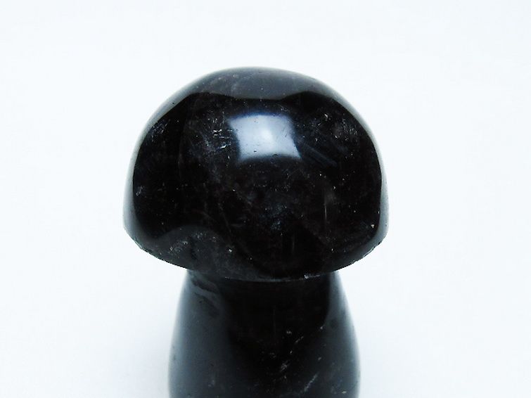 モリオン 純天然 黒水晶 きのこ 置物[T653-4213] 2枚目