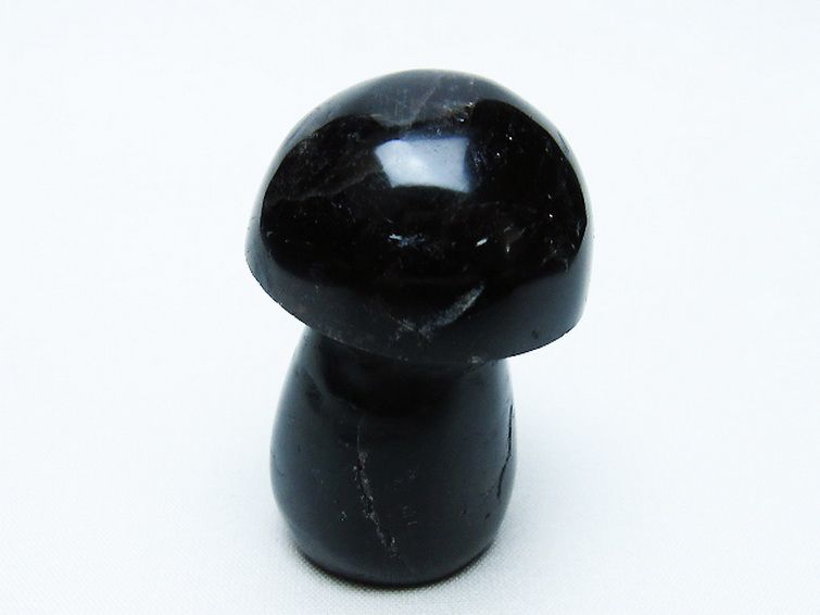 モリオン 純天然 黒水晶 きのこ 置物[T653-4213] 3枚目