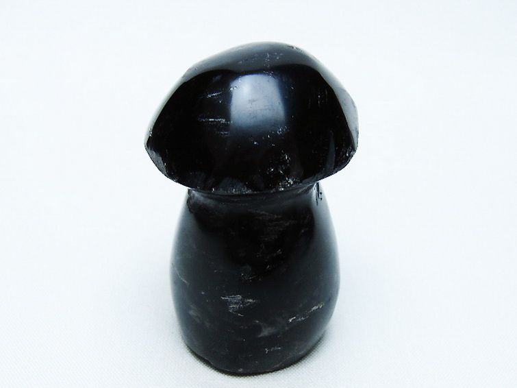 モリオン 純天然 黒水晶 きのこ 置物[T653-4215] 3枚目