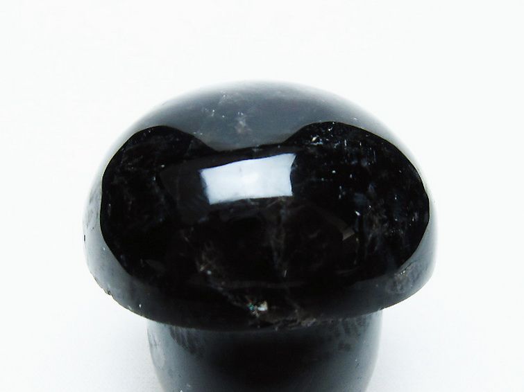 モリオン 純天然 黒水晶 きのこ 置物[T653-4219] 2枚目
