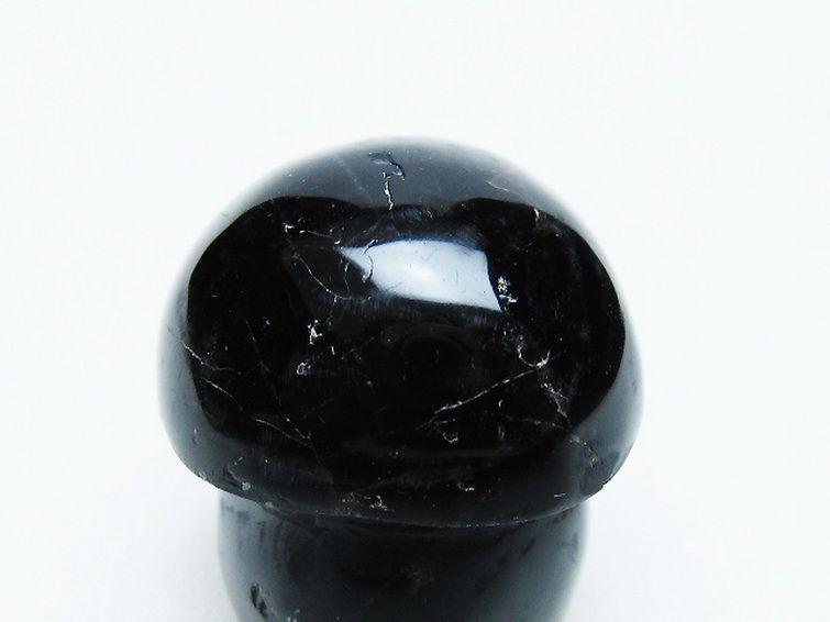 モリオン 純天然 黒水晶 きのこ 置物[T653-4224] 2枚目